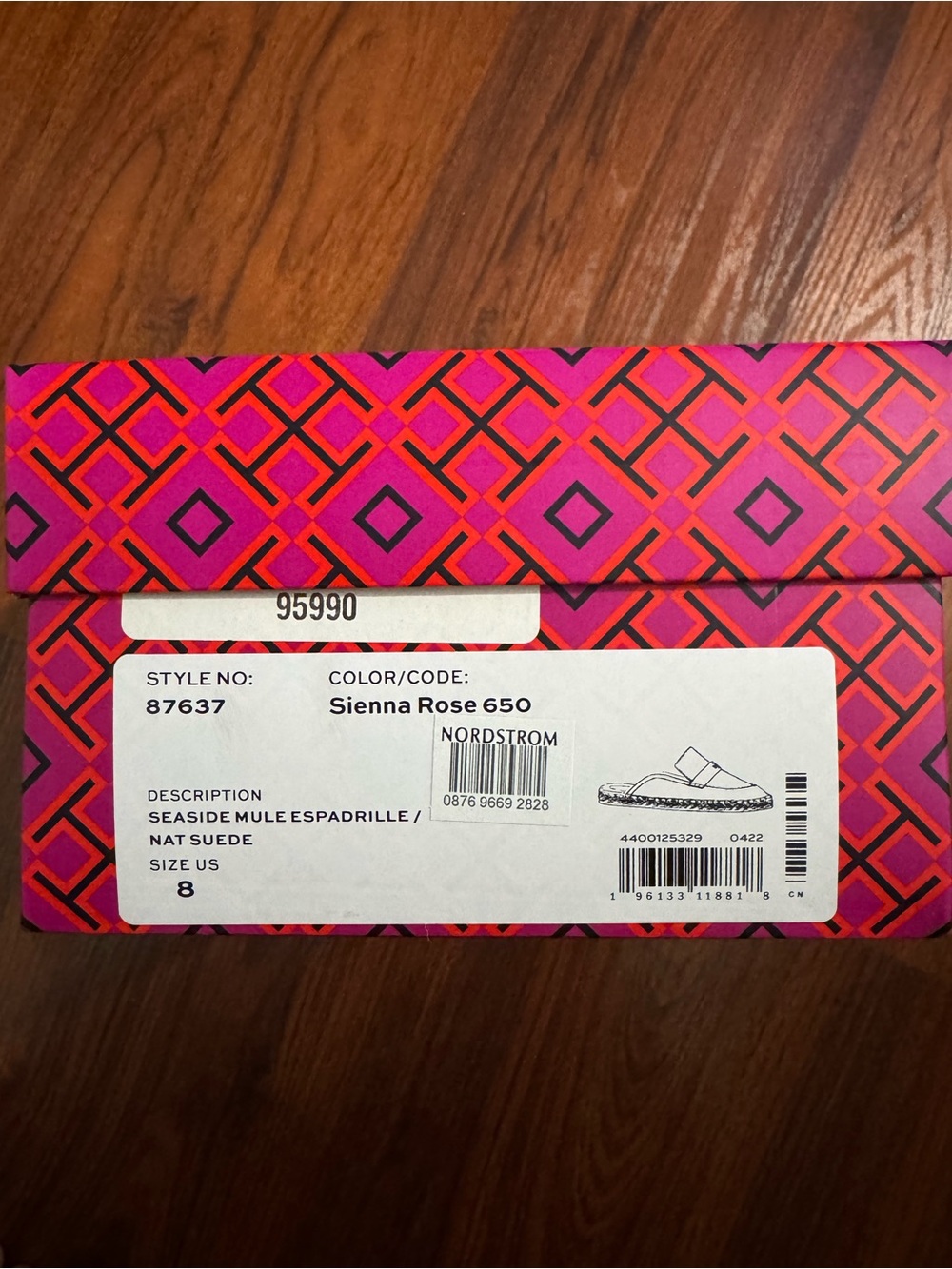 Tory Burch Sienna Rose Seaside Mule Espadrille - Pink & Red